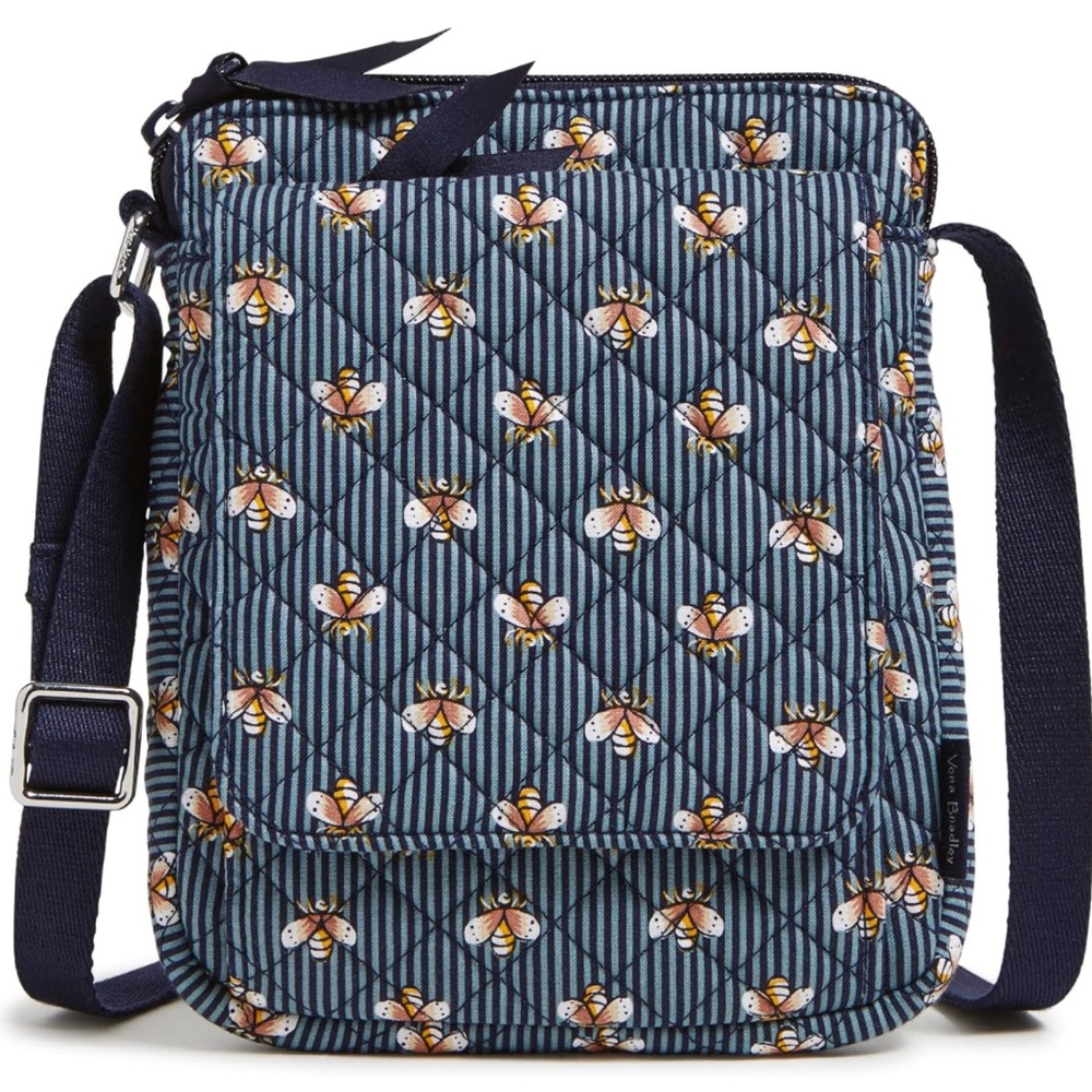 Vera Bradley Bumble Bee Print Mini Hipster Crossbody Purse with RFID Protection